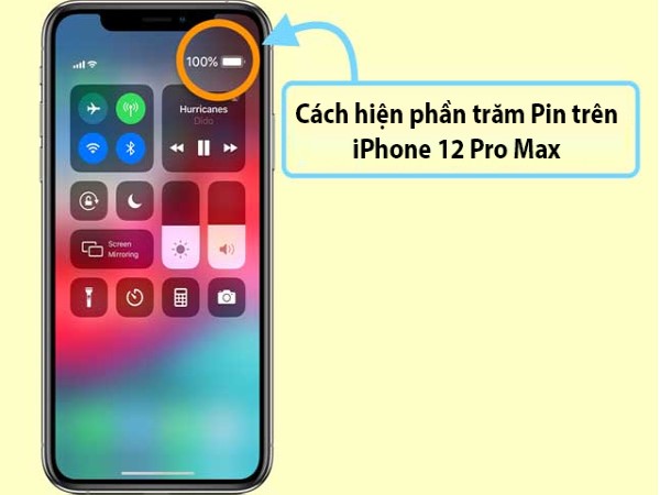 Các cách hiển thị phần trăm pin trên iPhone 12